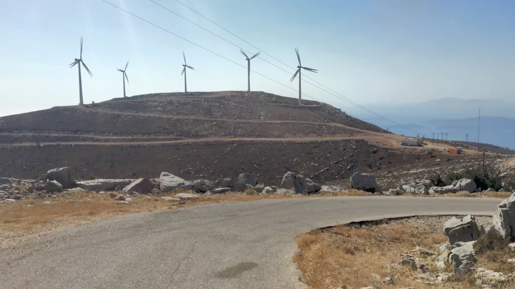 Windenergie vom Attvyros auf Rhodos