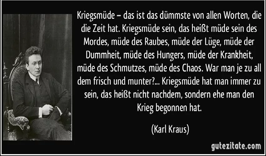 Kriegsmüde